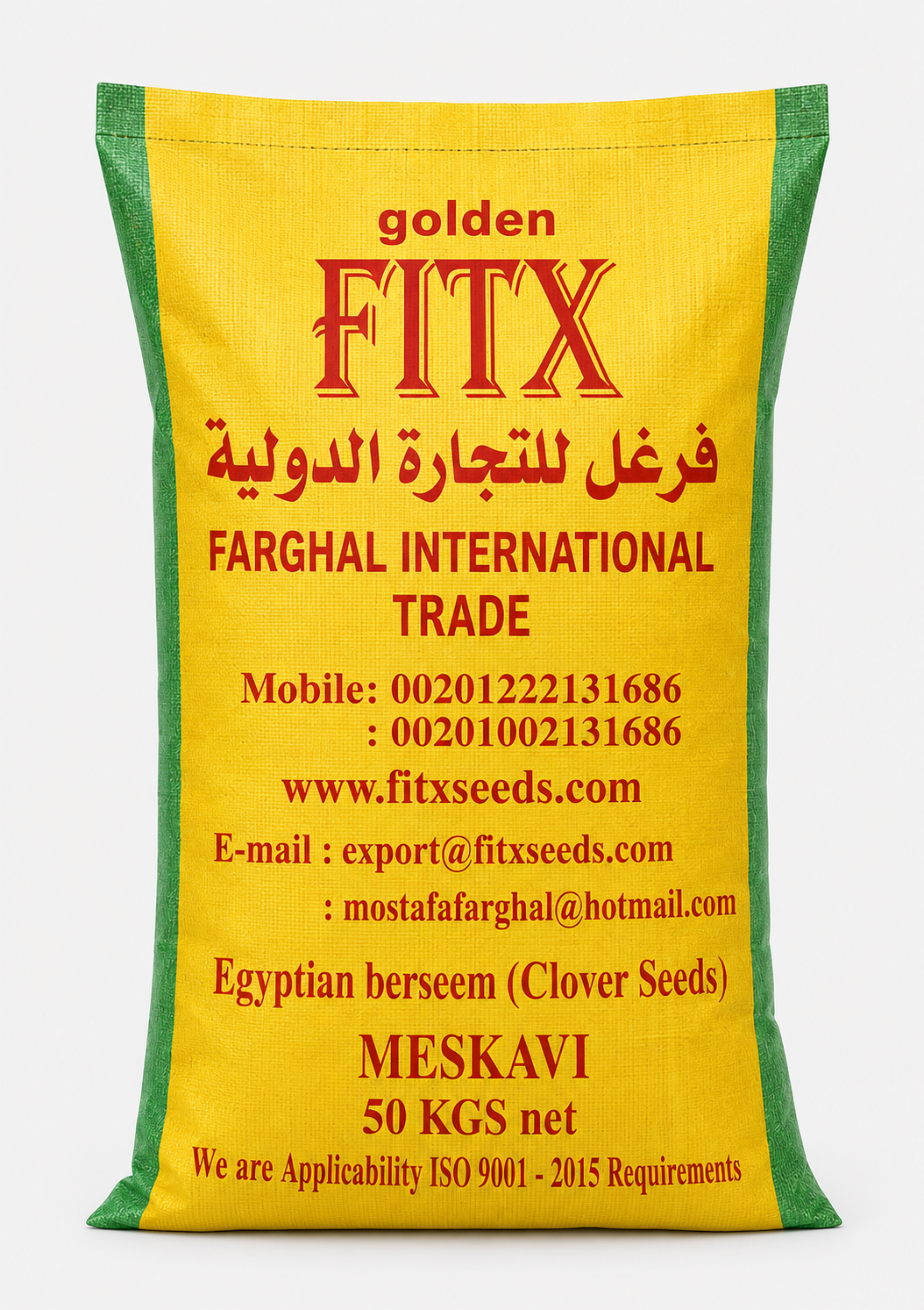 Golden FITX Quality Egyptian Berseem Clover Seeds –  50kg (standard quality)